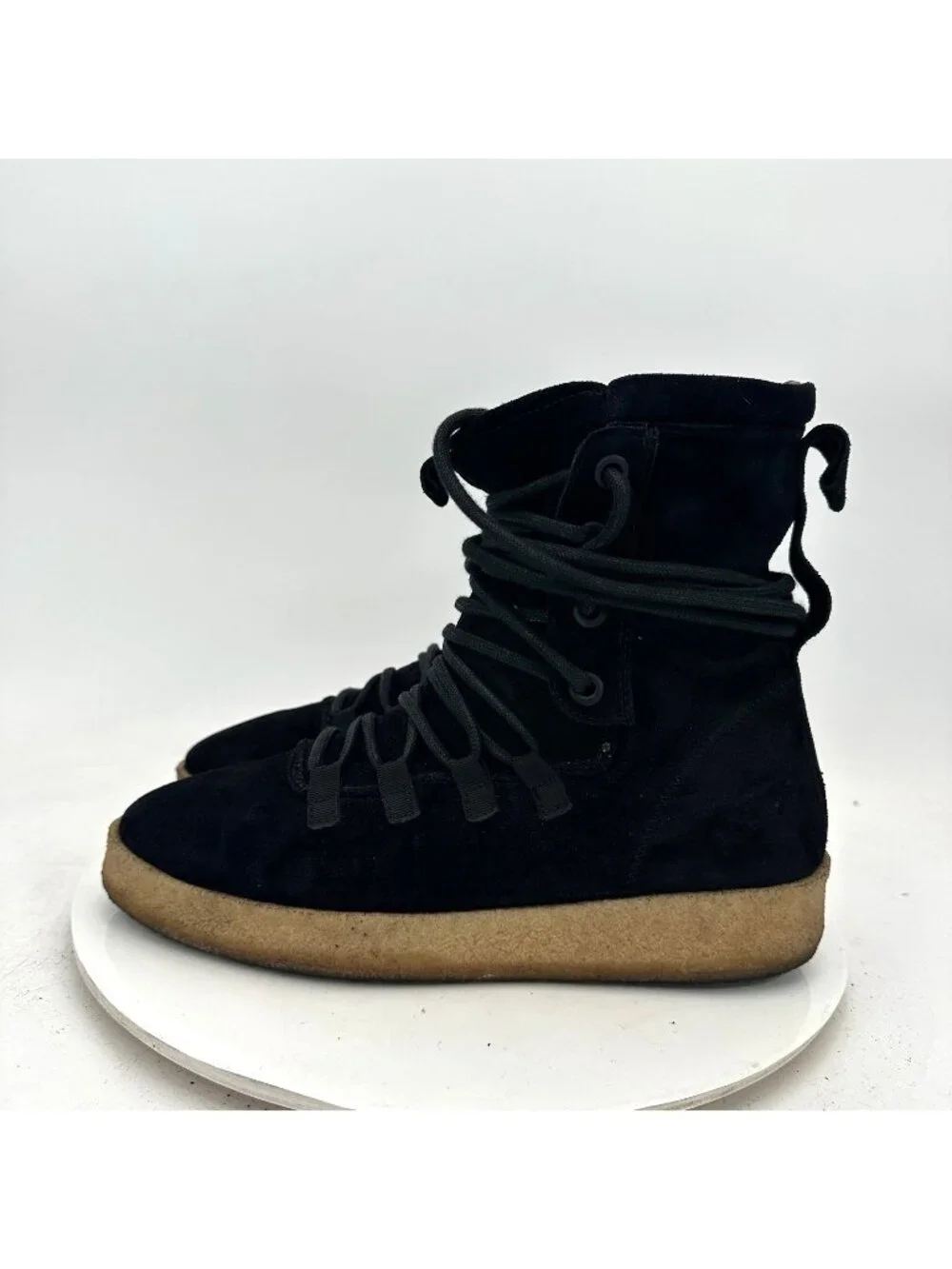 Represent Men EU 41 US 7 Black Dusk Suede Leather Rubber Sole Combat Boot